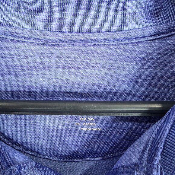 Mens Haggar Cool 18 Pro Purple Polo Shirt Short Sleeve 100% Polyester Size XL - Picture 2 of 8